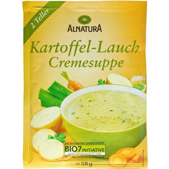 Bio Kartoffel-Lauch Cremesuppe 58G 1 Bio Kartoffel-Lauch Cremesuppe 58G