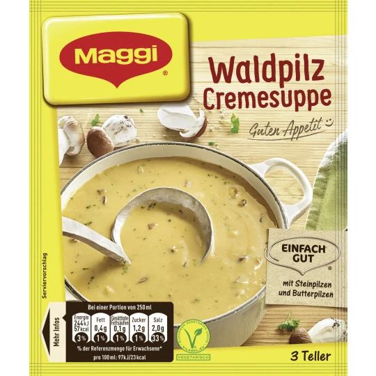 Guten Appetit! Waldpilz Cremesuppe Ergibt 750ML 1 Guten Appetit! Waldpilz Cremesuppe Ergibt 750ML