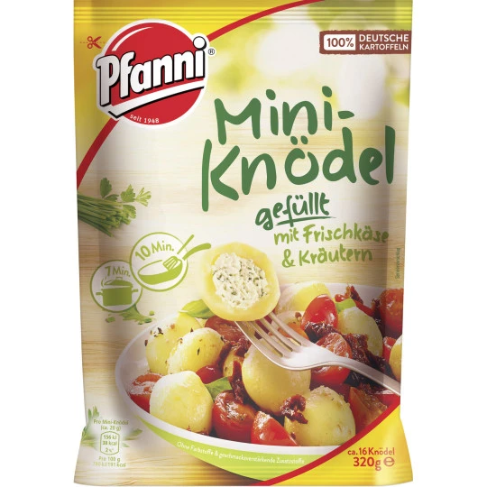 Mini-Knödel Gefüllt Mit Frischkäse Und Kräutern 320G 1 Mini-Knödel Gefüllt Mit Frischkäse Und Kräutern 320G